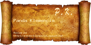 Panda Klemencia névjegykártya